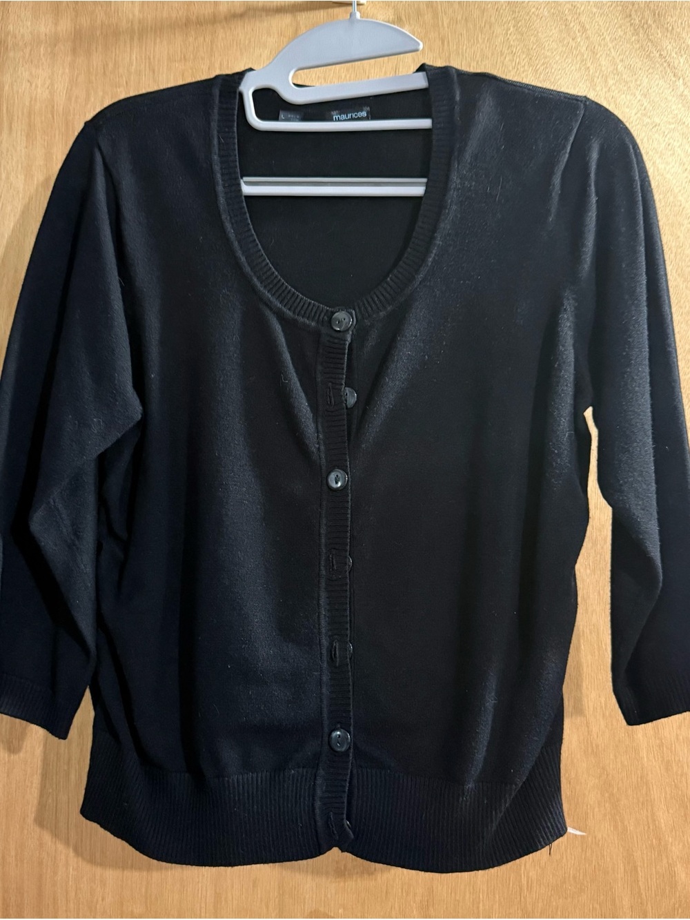 Maurices Black Women's Scoop-Neck Button Cardigan